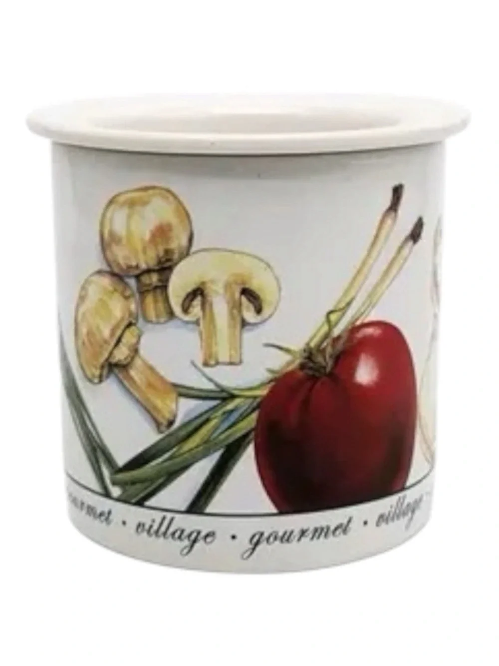 Gourmet Village Jubilee Dip Chiller Ceramic Tomato Mushroom Vintage Style